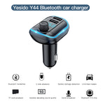 Yesido Y44 Bluetooth FM Transmitter Cigarette Car Lighter Charger