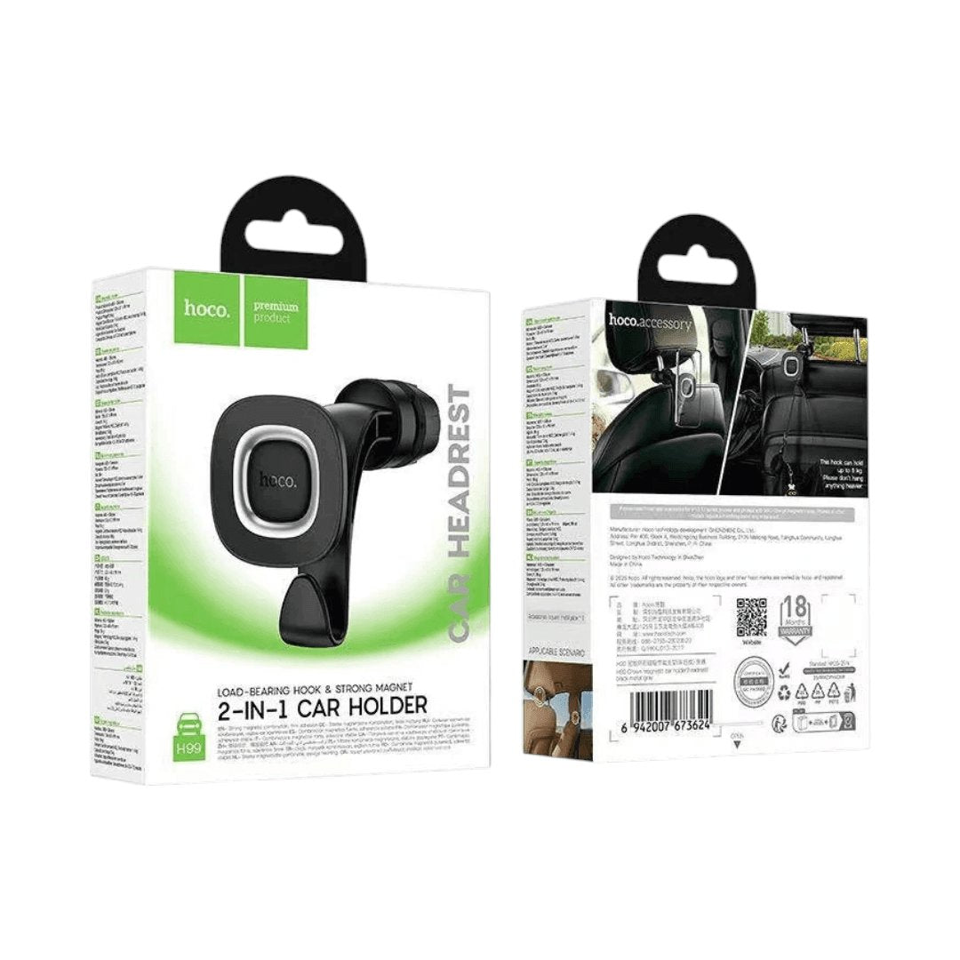 Hoco H99 2 in 1 Car Holder-Headrest Mounted Phone Stand Phone Holder Hoco 