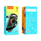 Hoco True Wireless Speaker packaging with front and back views on a white background