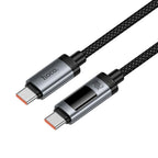 Hoco U148 Lord 240W Digital Display Type-C to Type-C Fast Charging Data Cable
