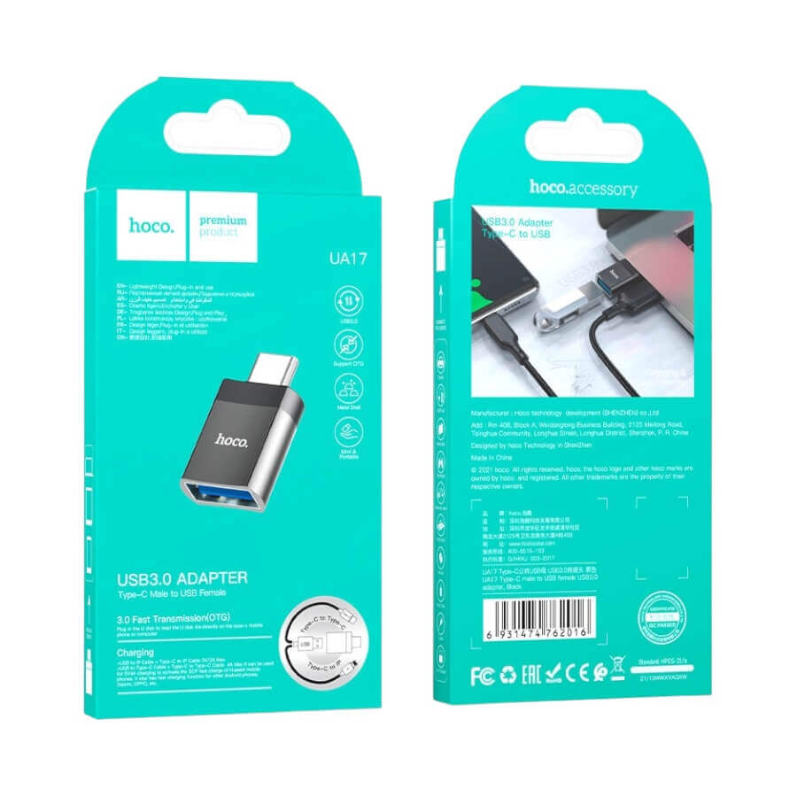 Hoco UA17 Type-C to USB-A OTG Adapter