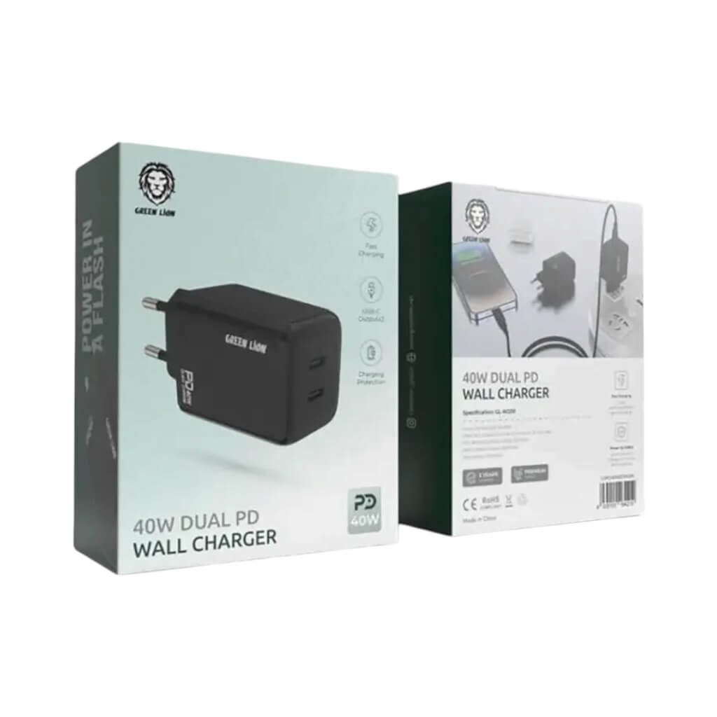 Green Lion 40W Dual USB-C Power Adapter