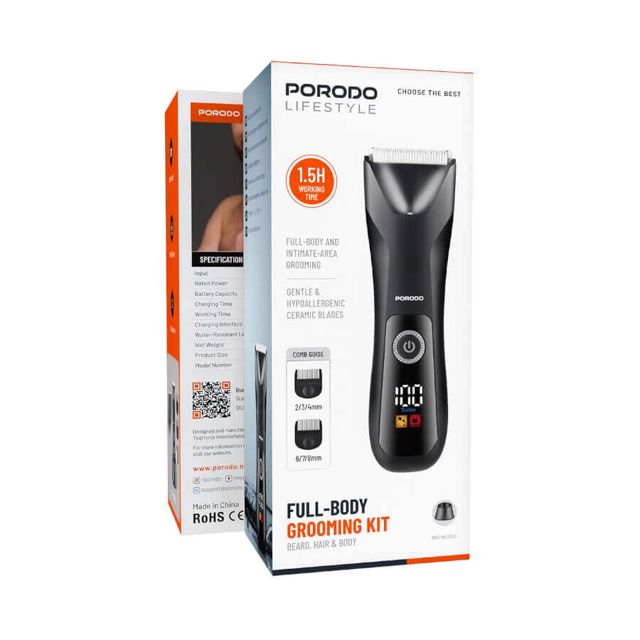 Porodo Lifestyle Full-Body Grooming Kit - Black